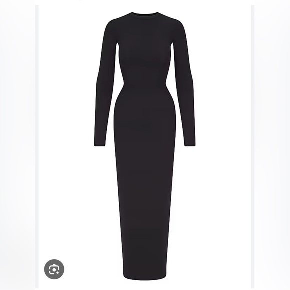 SKIMS Dresses & Skirts - FITS EVERYBODY CREW NECK LONG SLEEVE DRESS size small